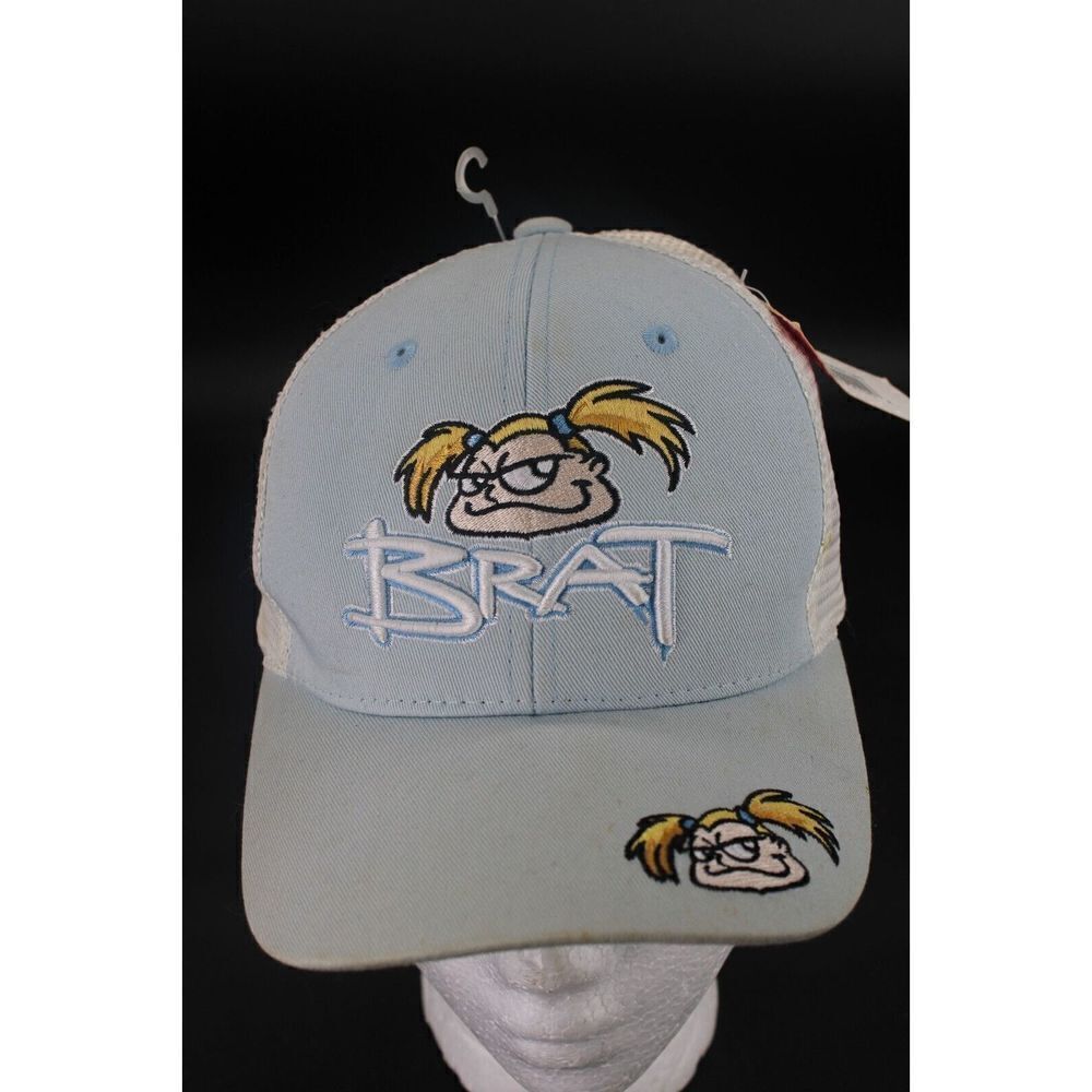 Kristen's Collection Gray And White Brat Girl's Trucker Cap Snap back Nwt